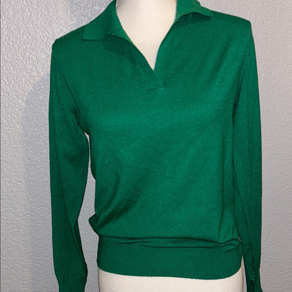 Emerald V-Neck Women's Sweater